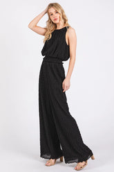 Mittoshop Textured Stretchy Crop Tank and Pants Set OutfitFlow